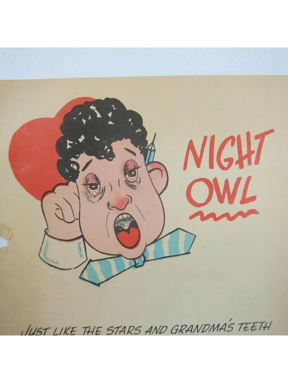 Vintage Vinegar Valentine Night Owl Penny Dreadful Sarcasm Insult Poem Ephemera
